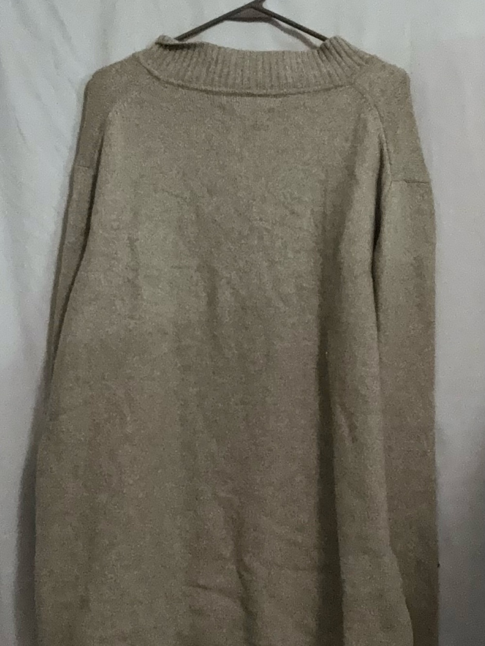 Vertical Robert Comstock 3XT Men's Heathered Sage Green Quarter Zip Sweater Tall - Picture 2 of 4